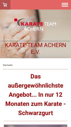 Vorschau der mobilen Webseite www.karate-achern.de, Shotokan Karate Team Achern