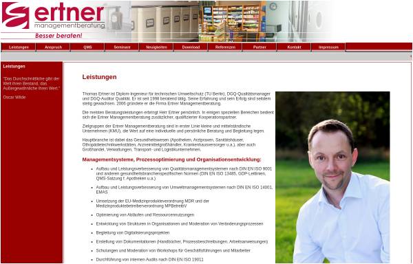 Vorschau von www.ertner-beratung.de, Ertner Managementberatung - Dipl.-Ing. Thomas Ertner
