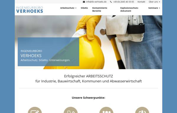 Vorschau von www.ib-verhoeks.de, Claudia Verhoeks, Arbeitsschutz