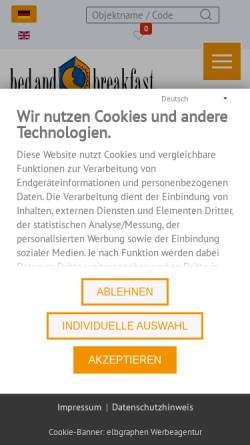 Bed & Breakfast-Privatzimmervermittlung