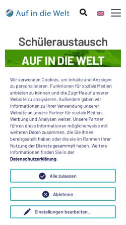 Vorschau der mobilen Webseite www.schueleraustausch-messe.de, SchülerAustausch-Messe
