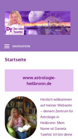 Vorschau der mobilen Webseite www.astrologie-heilbronn.de, DAV Regionalstelle Heilbronn