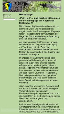 Vorschau der mobilen Webseite www.anglerclub-delitzsch.de, Anglerclub Delitzsch e.V.