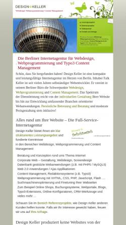Vorschau der mobilen Webseite www.design-keller.de, Design Keller