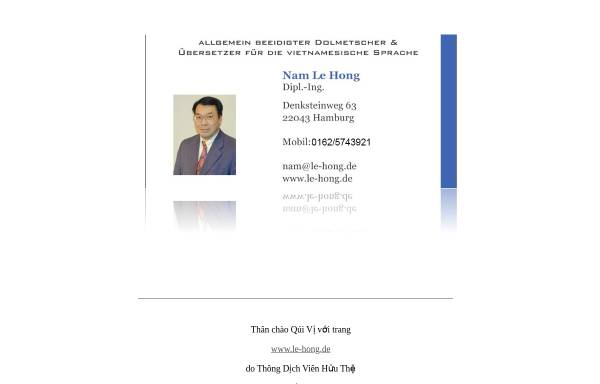 Vorschau von www.le-hong.de, Dipl.-Ing. Nam Le Hong