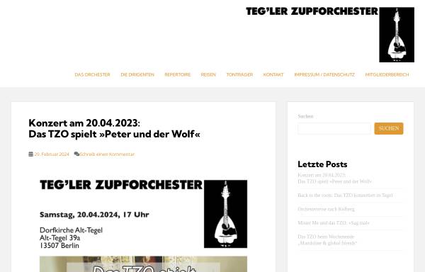 Vorschau von tegler-zupforchester.de, Teg'ler Zupforchester Berlin