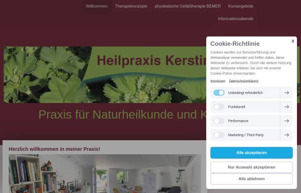 Vorschau von www.heilpraxis-kbg.de, Praxis für Naturheilkunde und Kinesiologie,