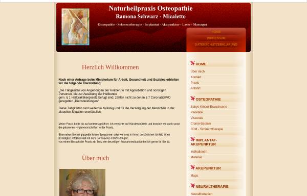 Vorschau von schmerztherapie-osteopathie.de, Ramona Schwarz