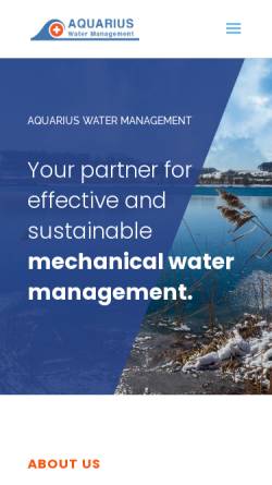 Vorschau der mobilen Webseite www.aquarius-watermanagement.ch, Aquarius Watermanagement