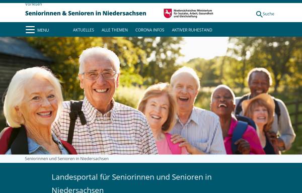 Vorschau von www.senioren-in-niedersachsen.de, Senioren in Niedersachsen