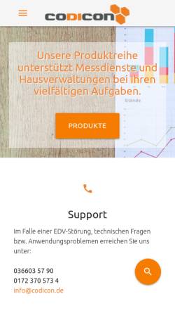 Vorschau der mobilen Webseite codicon.de, Codicon GmbH