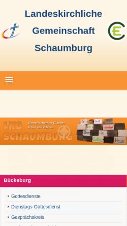 Vorschau der mobilen Webseite www.lkg-schaumburg.de, Landeskirchliche Gemeinschaft Schaumburg