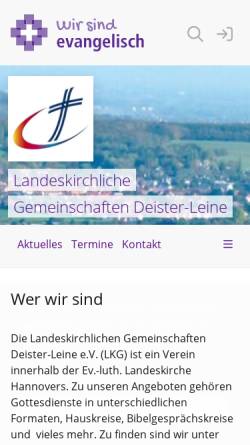 Vorschau der mobilen Webseite lkg-deister-leine.wir-e.de, Landeskirchliche Gemeinschaft Springe