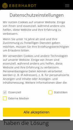 Vorschau der mobilen Webseite www.eberhardt.eu, Jakob Eberhardt GmbH & Co. KG