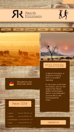 Vorschau der mobilen Webseite www.namibia-farm-lodge.com, Ranch Koiimasis