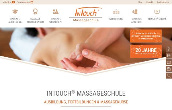 Vorschau von www.intouch-massage.de, InTouch Massageschule