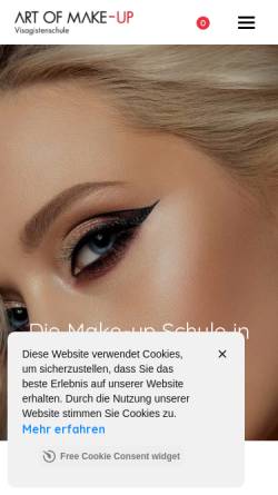 Vorschau der mobilen Webseite www.artofmakeup.ch, Art Of Make-Up