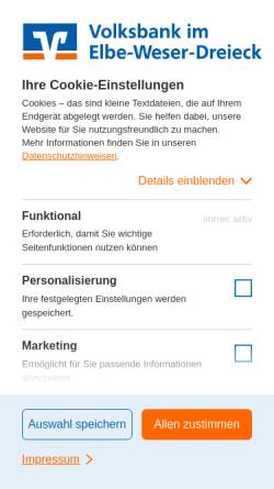Vorschau der mobilen Webseite www.volksbankeg-direkt.de, Volksbank eG direkt