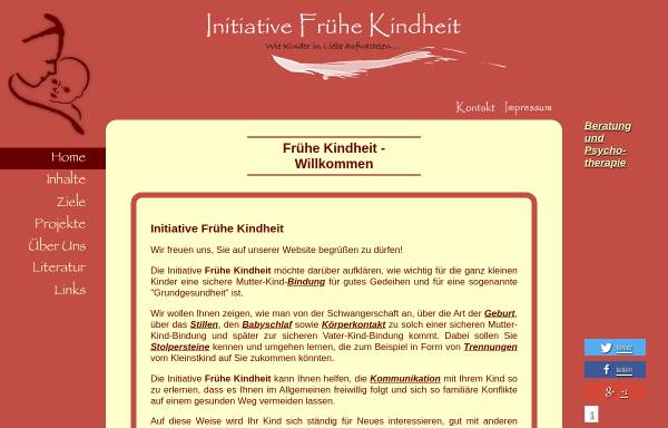 Vorschau von www.fruehe-kindheit.net, Frühe Kindheit