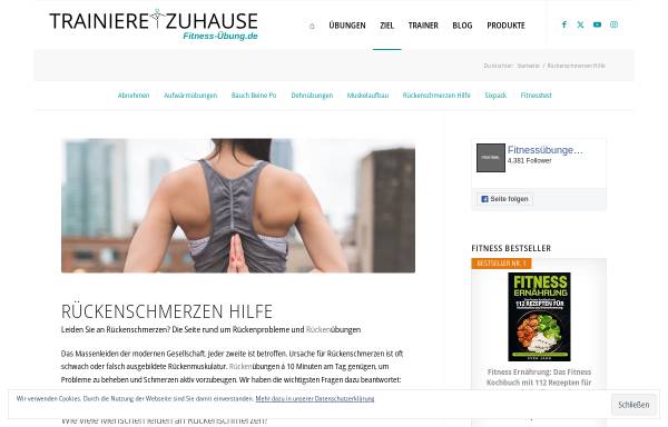 Vorschau von rueckenschmerzen.fitness-uebung.de, Rückenschmerzen Hilfe