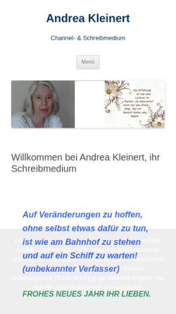 Vorschau der mobilen Webseite www.andrea-kleinert.de, Kleinert, Andrea