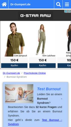 Vorschau der mobilen Webseite www.dr-gumpert.de, Dr. Gumpert: Burnout-Syndrom