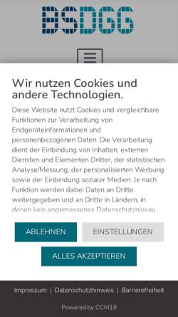 Vorschau der mobilen Webseite www.bsdgg.de, Berufliche Schule für Dienstleistung, Gewerbe und Gestaltung (BS-DGG)
