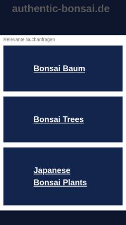 Vorschau der mobilen Webseite www.authentic-bonsai.de, Authentic-Bonsai