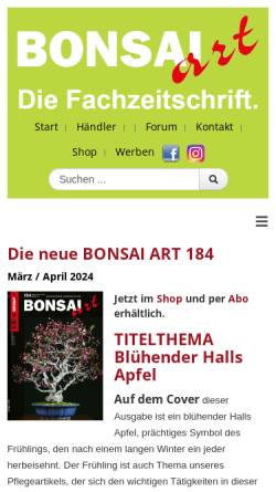 Vorschau der mobilen Webseite www.bonsai-art.com, Bonsai Art