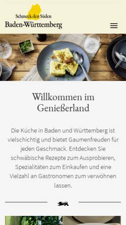 Vorschau der mobilen Webseite www.schmeck-den-sueden.de, Was gibts denn heute
