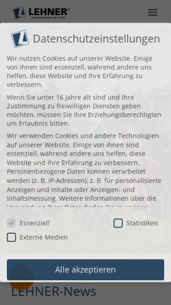 Vorschau der mobilen Webseite www.lehner.eu, Lehner Agrar GmbH