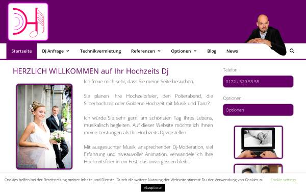 Vorschau von www.dj-hochzeit-buchen.de, Hochzeits-DJ Sebastian