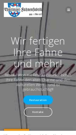 Vorschau der mobilen Webseite thuefa.de, Fahnen Koch