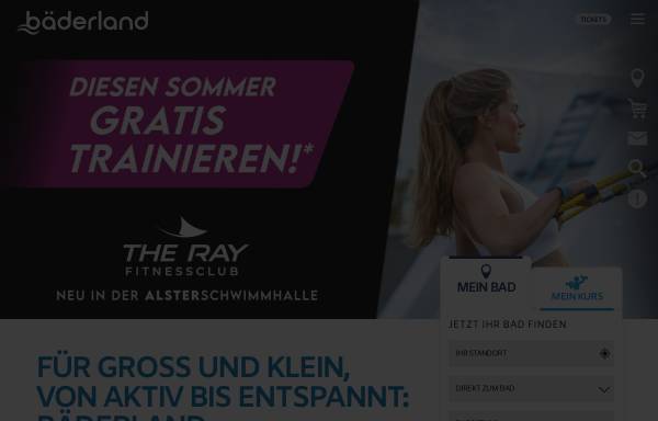 Vorschau von www.baederland.de, Bäderland Hamburg GmbH