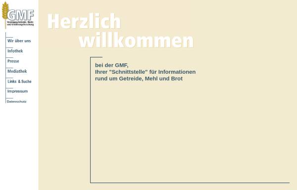 Vorschau von www.gmf-info.de, Vereinigung Getreide-, Markt- und Ernährungsforschung GmbH (GMF)