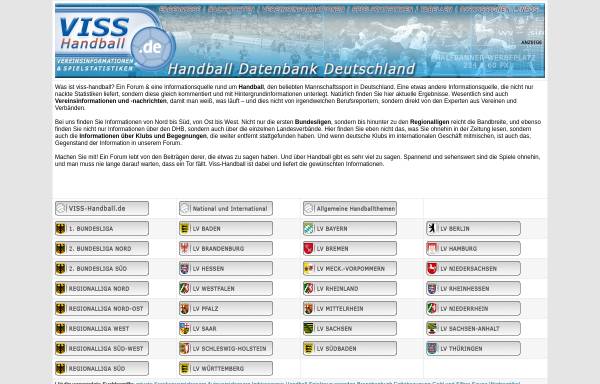 Vorschau von www.viss-handball.de, Handball-Datenbank Deutschland