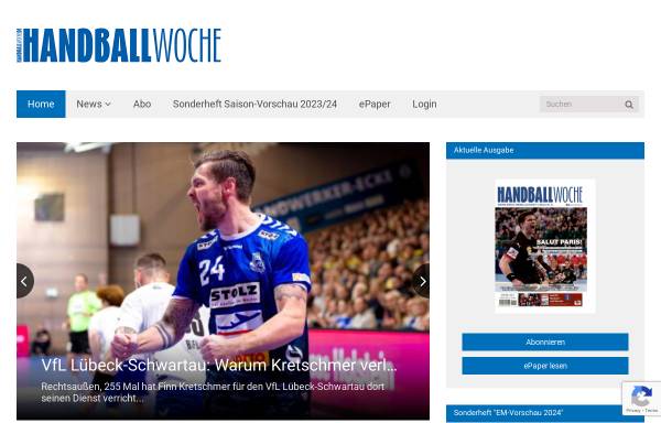 Vorschau von www.handballwoche.de, Handballwoche