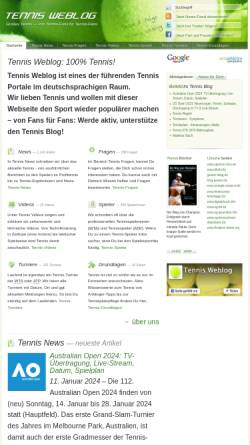 Vorschau der mobilen Webseite www.tennis-weblog.de, Tennis Weblog