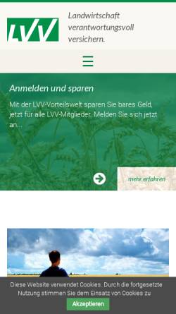 Vorschau der mobilen Webseite www.lvv.eu, Landwirtschaftlicher Versicherungsverband