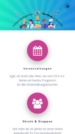 Vorschau der mobilen Webseite www.ocvau.de, Ohrdrufer Carnevalsverein e.V.
