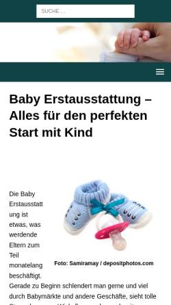 Vorschau der mobilen Webseite mamis-und-babys.de, Informations- und Austauschportal für Mütter