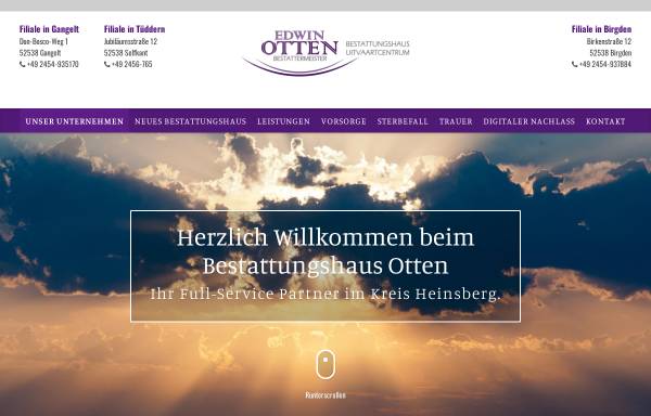 Vorschau von www.bestattungshaus-otten.de, Bestattungshaus Otten