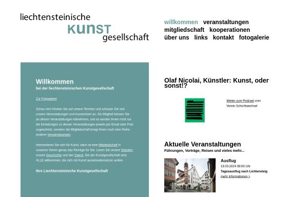 Vorschau von www.kunstgesellschaft.li, Liechtensteinische Kunstgesellschaft
