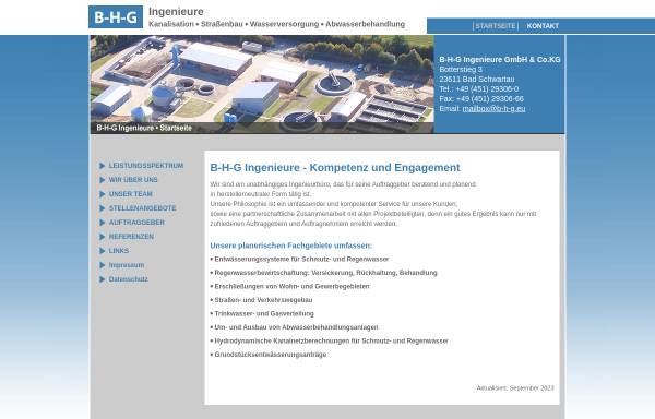 Vorschau von www.b-h-g.eu, Ingenieurbüro Buß-Hempel-Günter GmbH