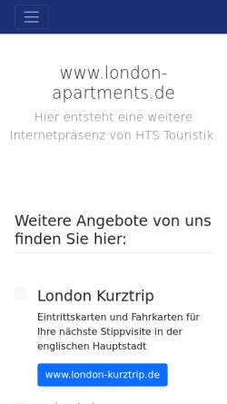 Vorschau der mobilen Webseite www.london-apartments.de, London Apartments & Studios