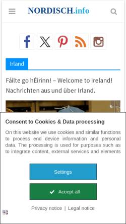 Vorschau der mobilen Webseite www.irlandguide.de, Irlandguide