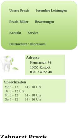 Vorschau der mobilen Webseite www.zahnarzt-praxis-plaumann-in-rostock.com, Zahnarztpraxis Plaumann