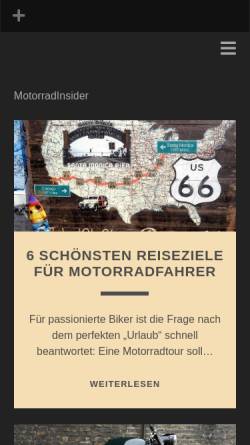 Vorschau der mobilen Webseite www.motorrad-insider.de, Motorrad-insider.de