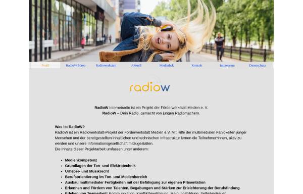 Vorschau von radiow.de, RadioW