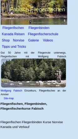 Vorschau der mobilen Webseite www.w-fabisch.com, Fabisch Flyfishing